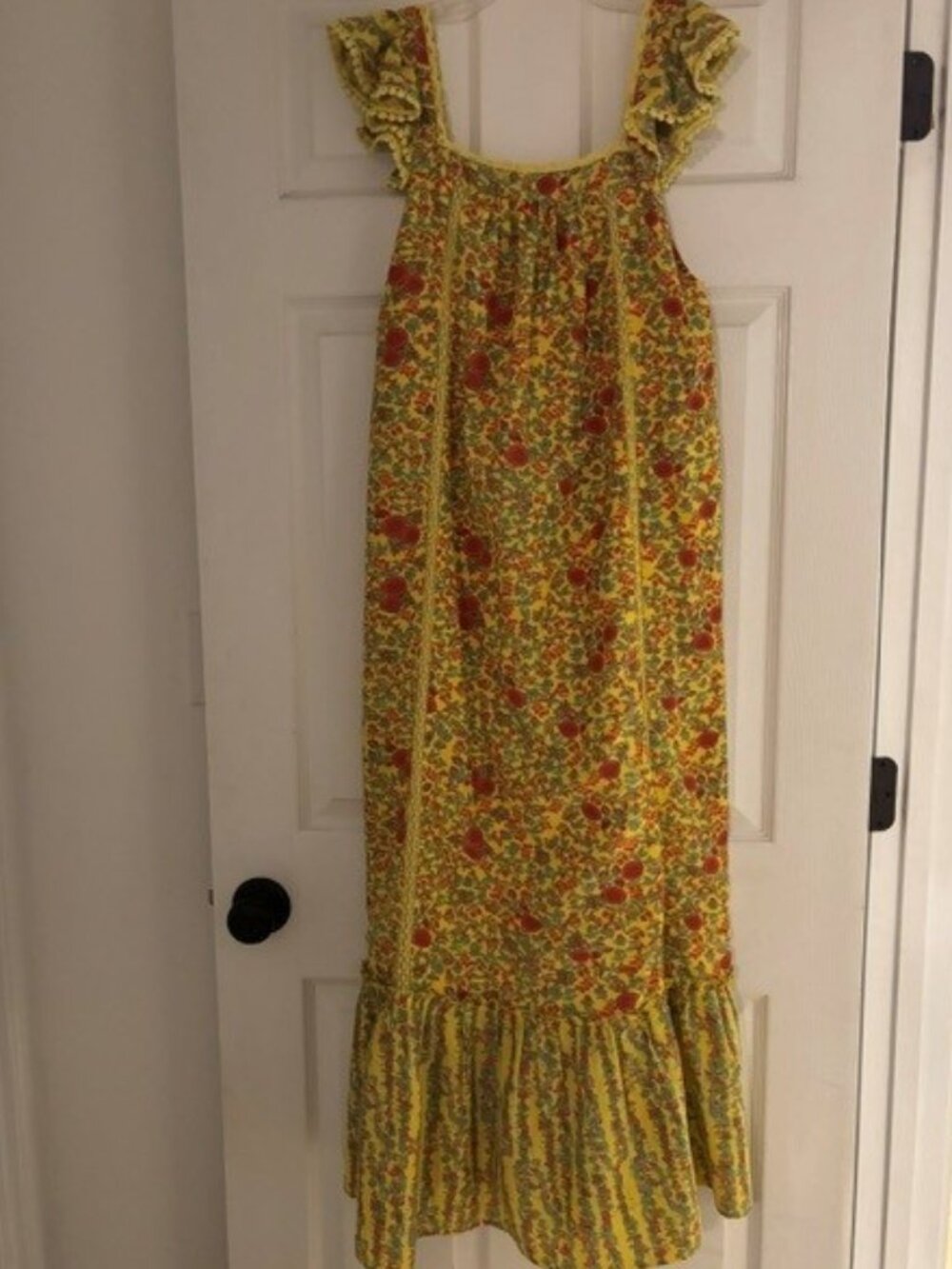 Roller Rabbit Rhody Stripe Zarela Midi Floral Dress Size Small
